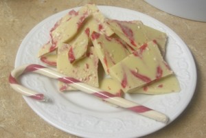 White Chocolate Peppermint Candy Bark